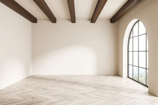 Room before AI virtual staging transformation