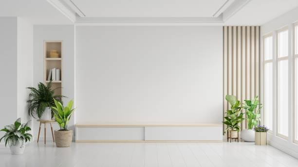 Original empty living room before virtual staging