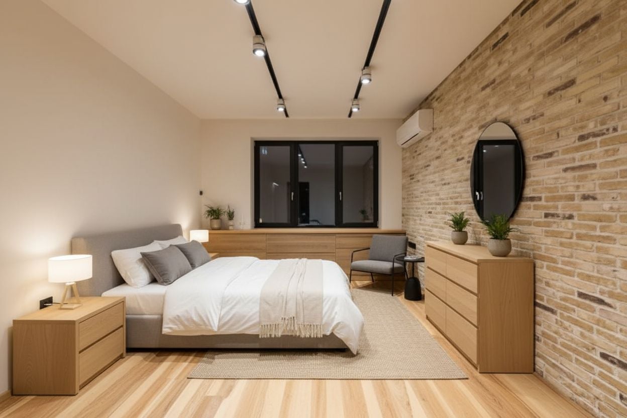 Virtually staged bathroom in Modern style
