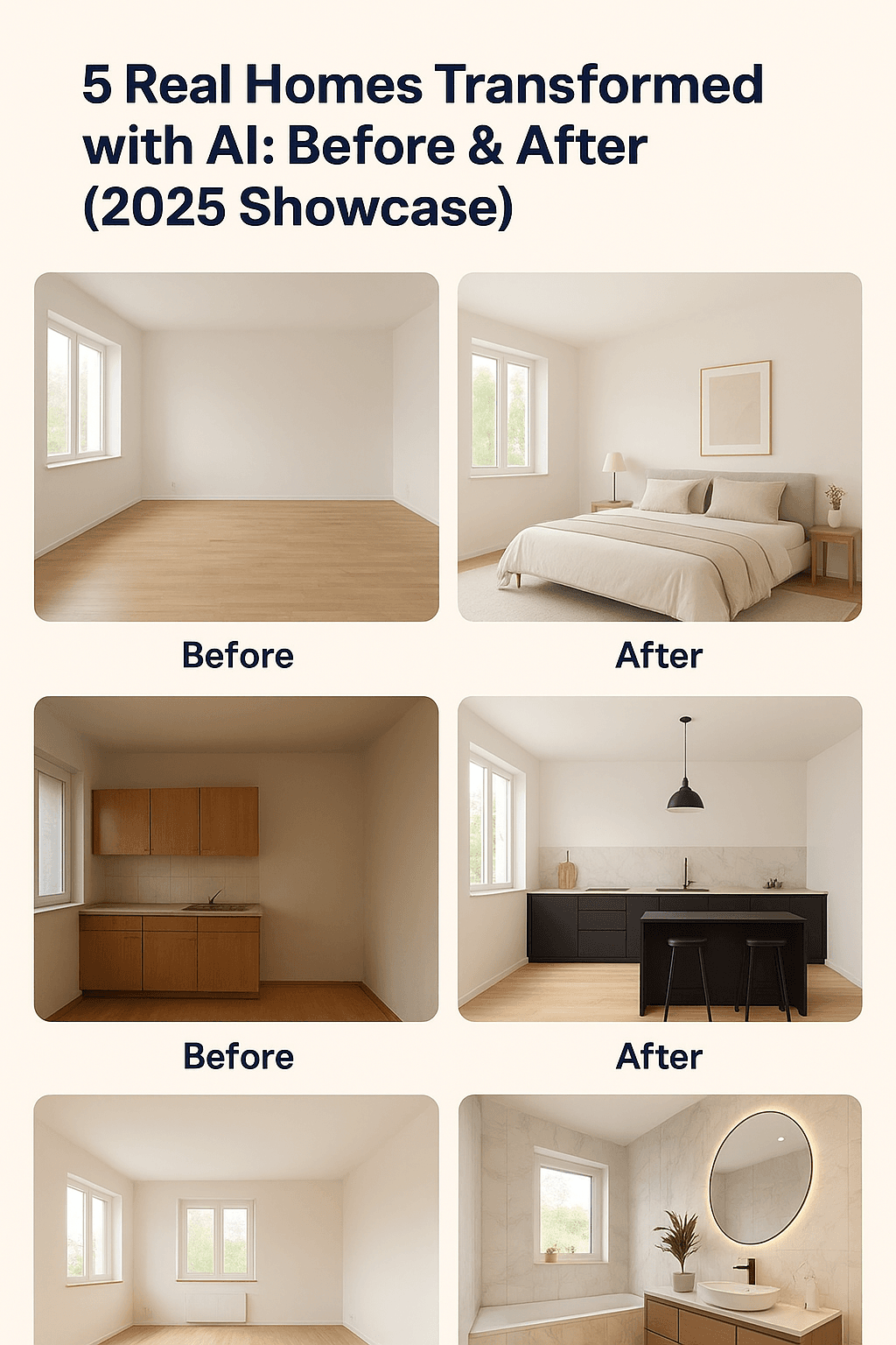 5 Real Homes Transformed with AI: Before & After (2025 Showcase)